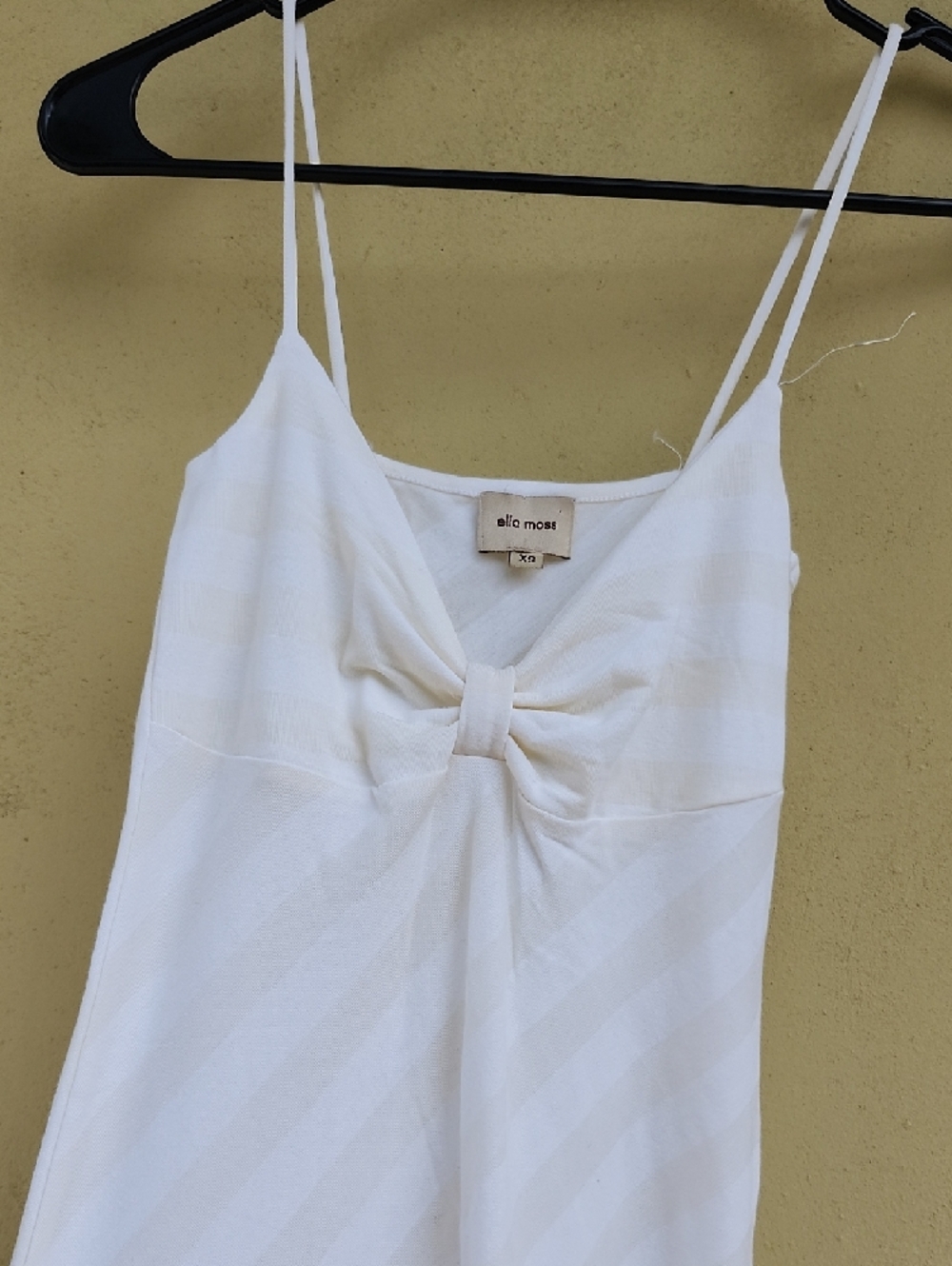 Ella Moss White And Cream Slip Dress with Front Twist Detail - Picture 4 of 11